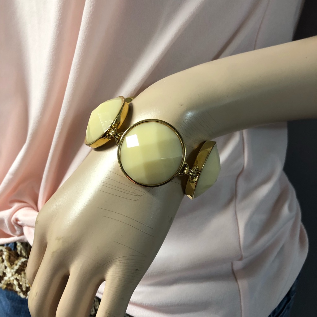 Kate Spade Faceted Disk Bracelet Gold Tone